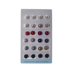 Aros perla colores 10mm - Blister por docena