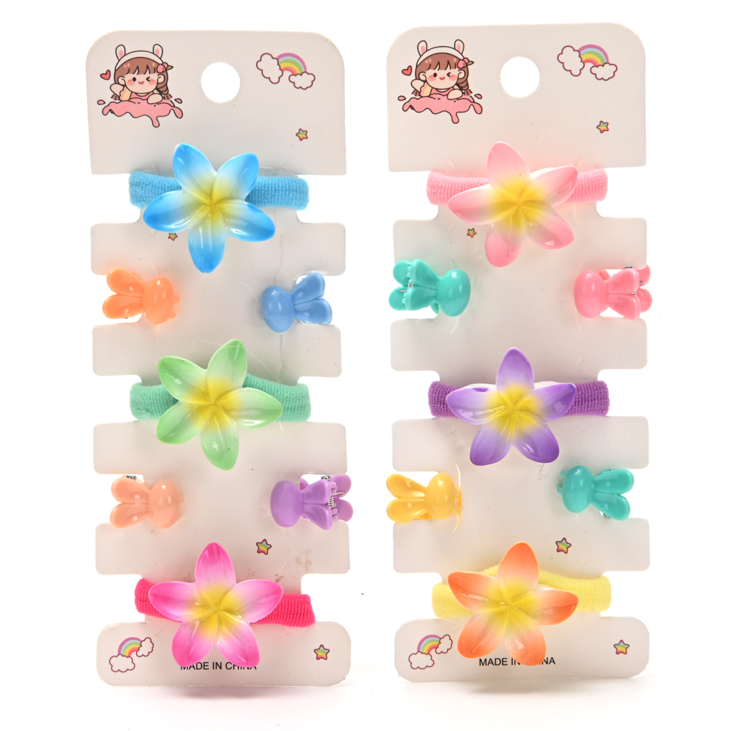 Set 3 colitas de pelo mas 4 mini broche Little Angel