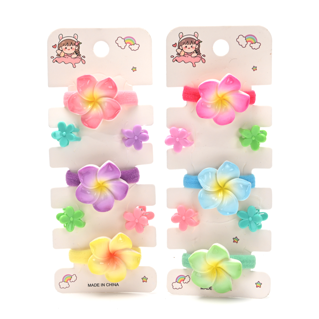 Set 3 colitas de pelo mas 4 mini broche Little Angel