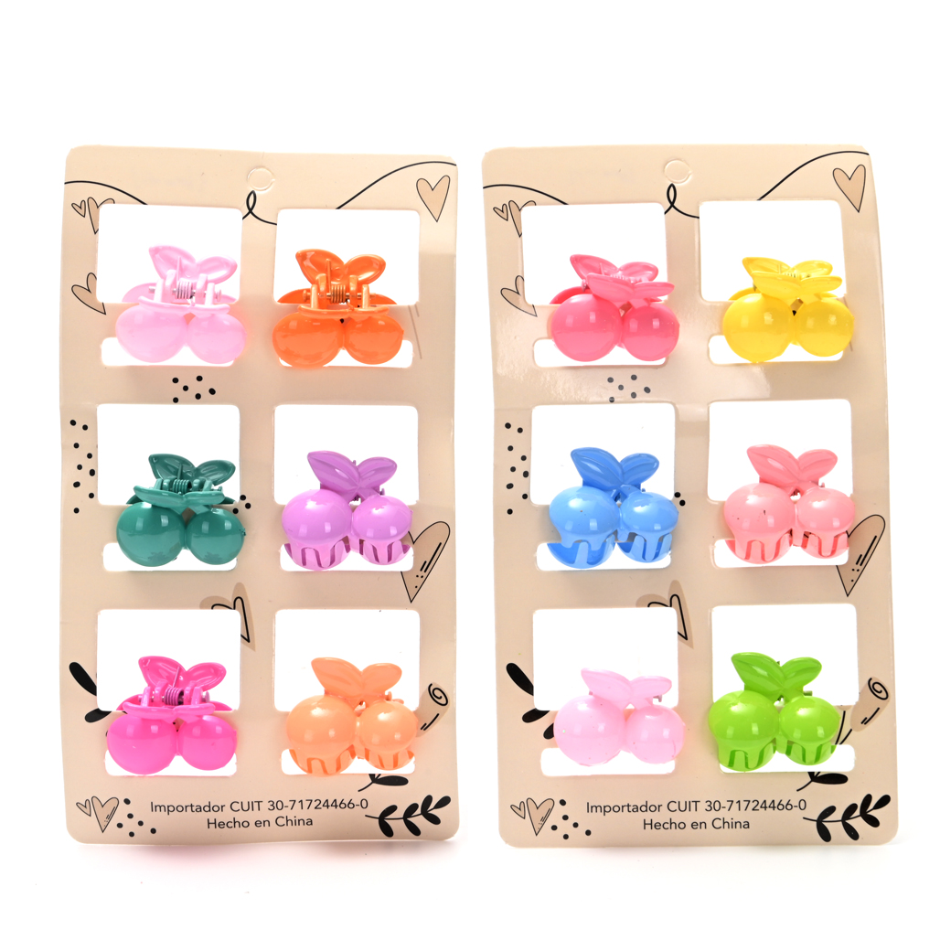 Broche de pelo velvet carton por 6 unid