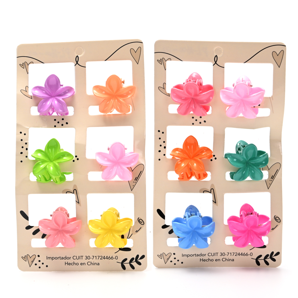 Broche de pelo velvet carton por 6 unid