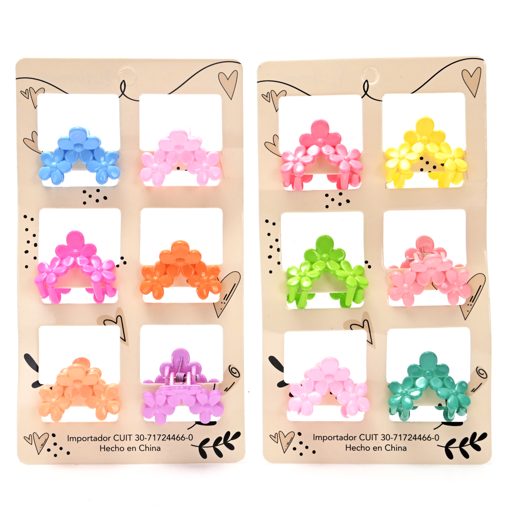 Broche de pelo velvet carton por 6 unid