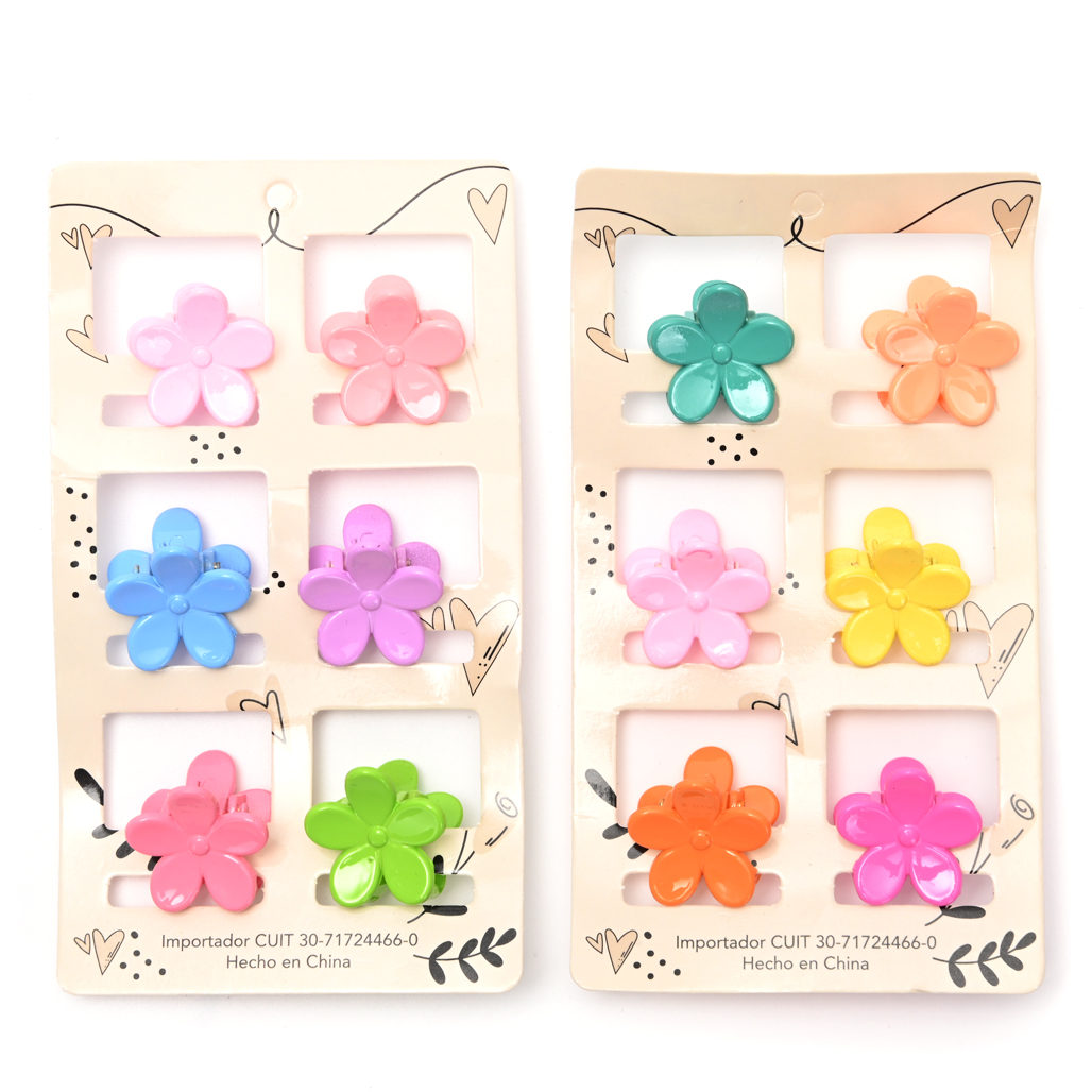 Broche de pelo velvet carton por 6 unid