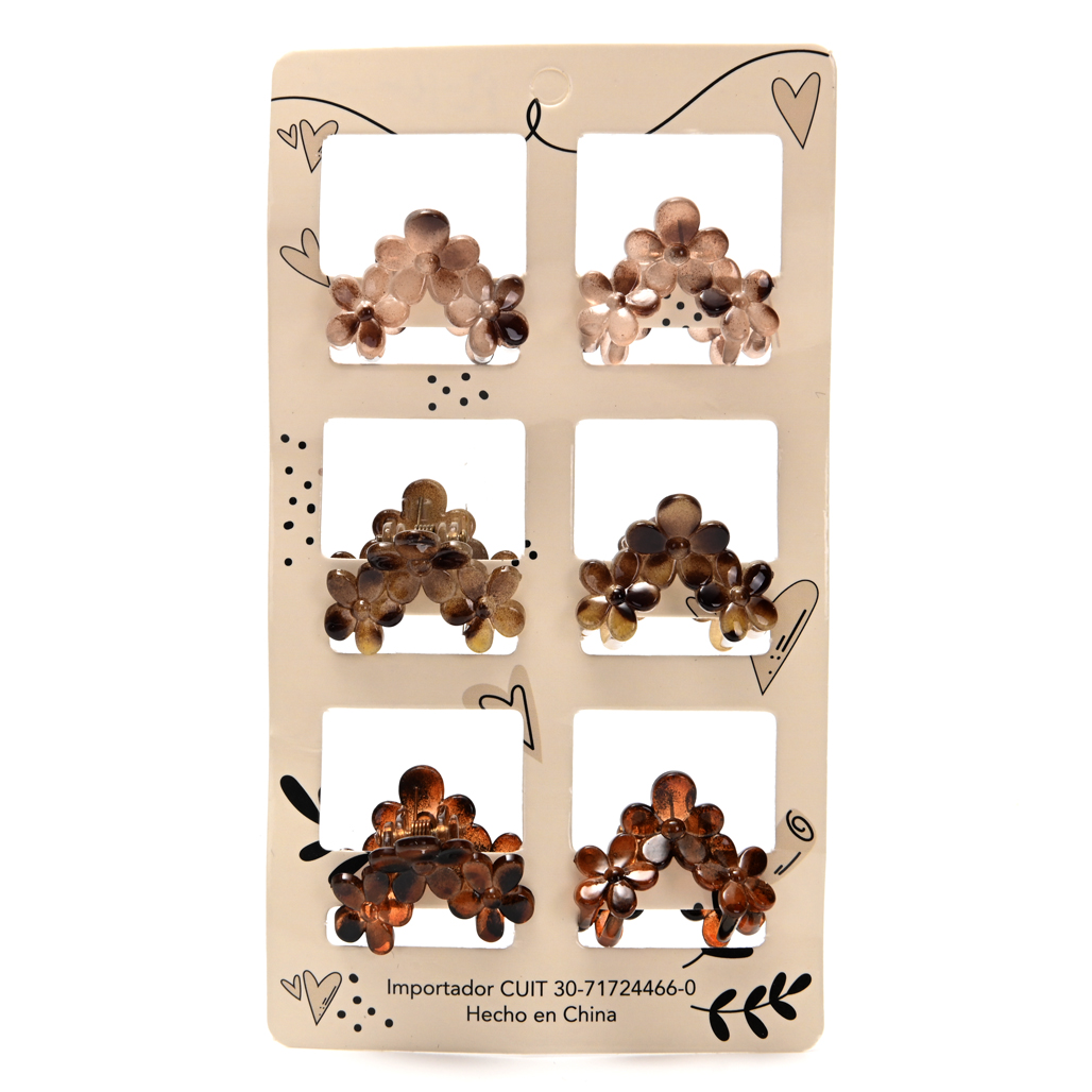 Broche de pelo velvet carton por 6 unid