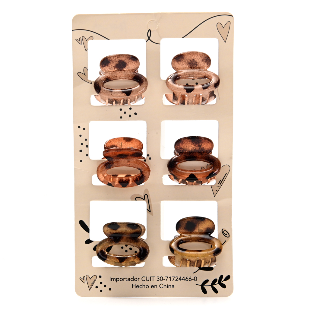 Broche de pelo velvet carton por 6 unid