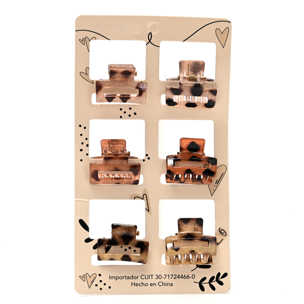 Broche de pelo velvet carton por 6 unid