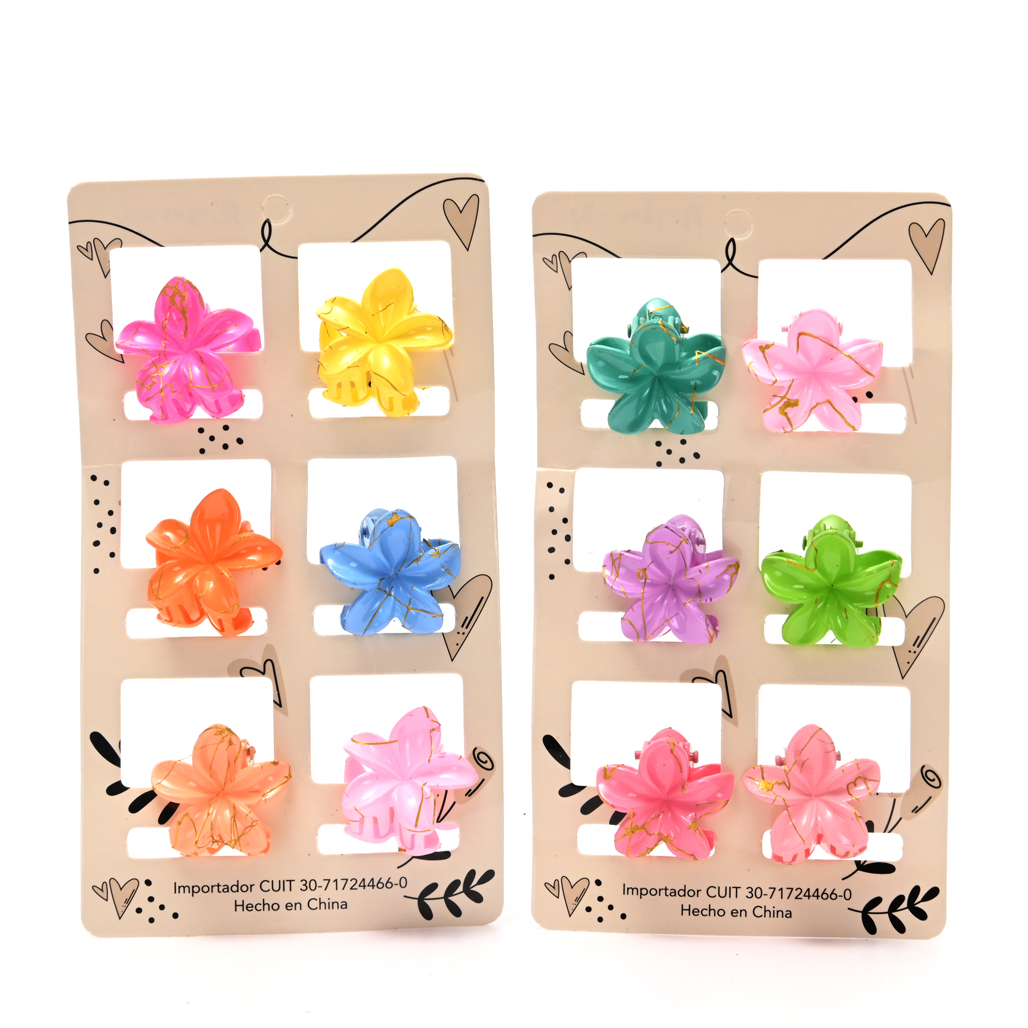 Broche de pelo velvet carton por 6 unid