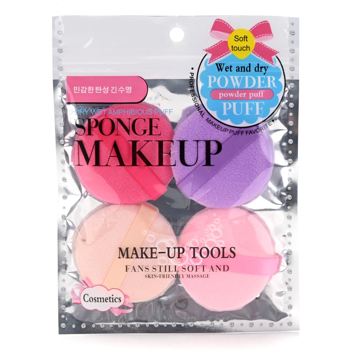 Borla para maquillaje bolsa por 4 unid