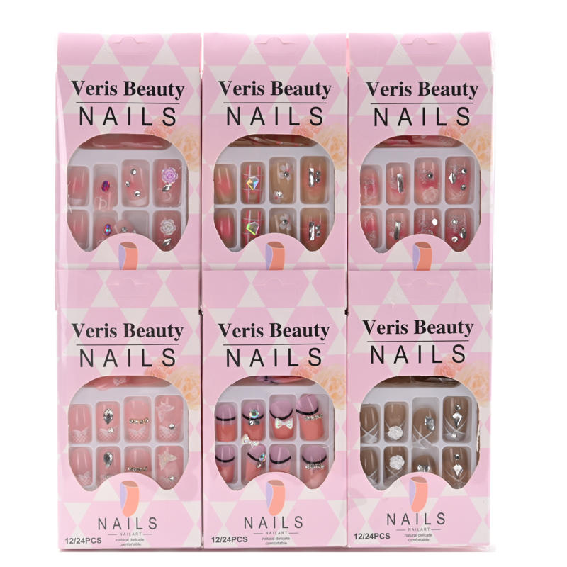 Set de uñas postizas decoradas