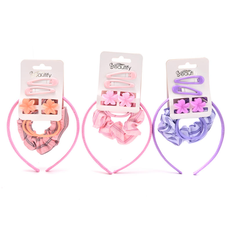 Sets de accesorio de pelo VINCHA, BROCHE TIC TAC, SCRUNCHIE