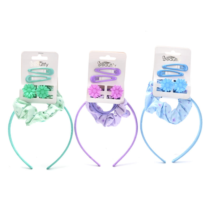 Sets de accesorio de pelo VINCHA, BROCHE TIC TAC, SCRUNCHIE